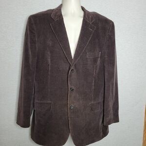 44L Alfani Dark Brown Corduroy Blazer Sport Coat